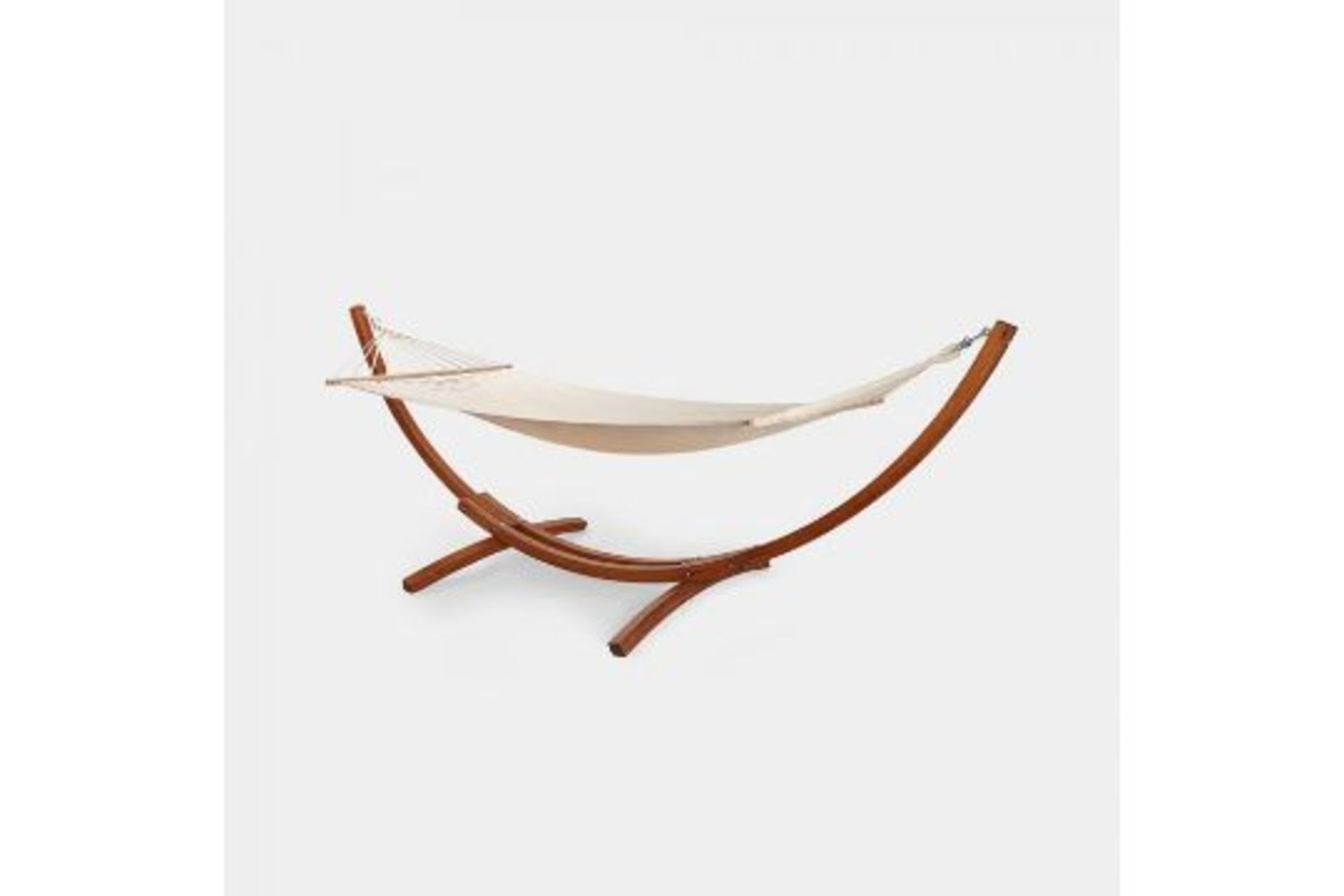 New Boxed - Luxe 1 Person Hammock with Wooden Frame. Relax in the sun and enjoy your outdoor