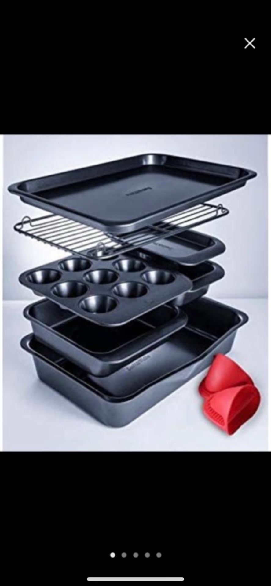 2 X NEW BOXED SCOTT & WHITE 9 PIECE EASY STORE BAKEWARE SET. RRP £89.99 EACH. THE 9 PIECE NON-STICK, - Image 2 of 2