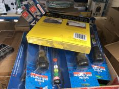 50 PIECE MIXED LOT INCLUDING ANTI FREEZE TESTERS, WIPER BLADES, FROST AND SUN SHIELDS, LIGHTS ETC
