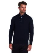 BRAND NEW BARBOUR NAVY HALF TAIN ZIP TOP SIZE MEDIUM (7998) RRP £90