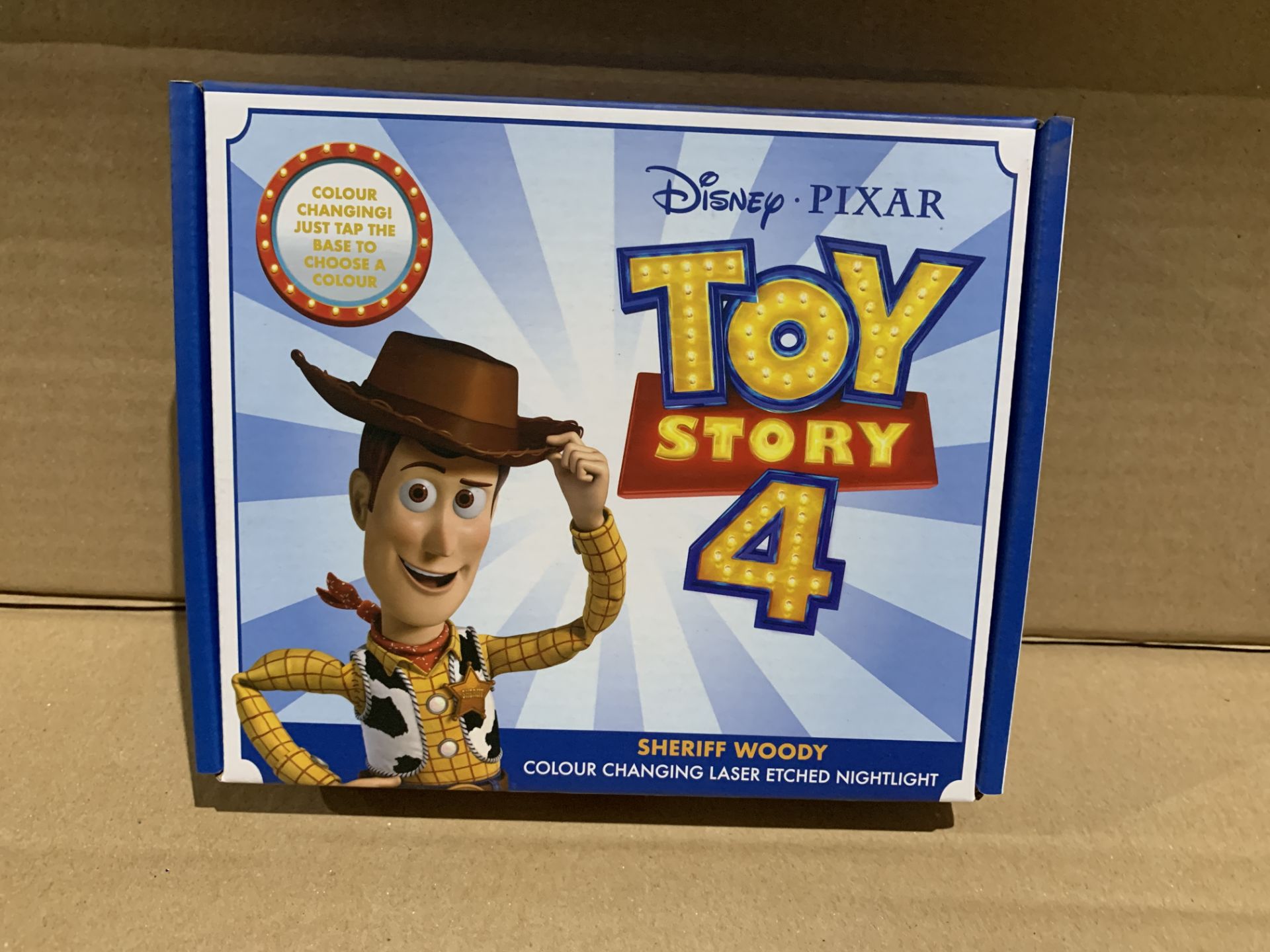 20 X NEW BOXED DISNEY TOY STORY 4 COLOUR CHANGING LASER ETCHED NIGHTLIGHTS
