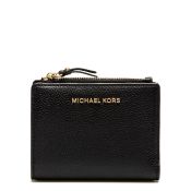 BRAND NEW MICHAEL KORS JET SET BLACK MEDIUM SNAP BIFFOLD LEATHER PURSE (8253) O RRP £99