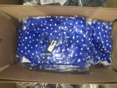 11 X BRAND NEW INDIVIDUALLY PACKAGED FIGLEAVES BLUE/WHITE POLKA TUSCANY SPOT HALTER SWIMSUITS 755296