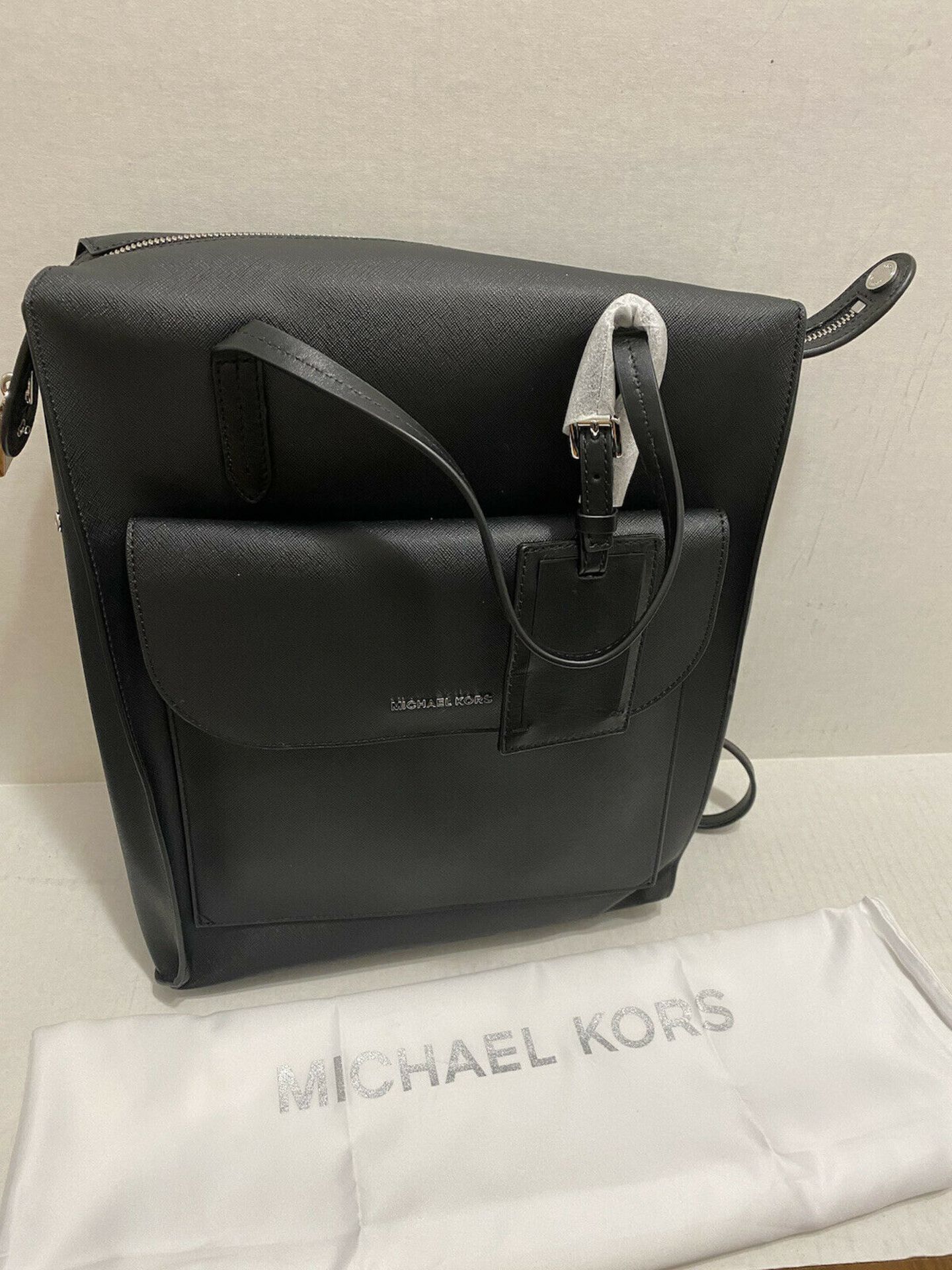 BRAND NEW MICHAEL KORS PENNY BLACK/OLIVE COMMUTER BACKPACK (0710) RRP £239 E