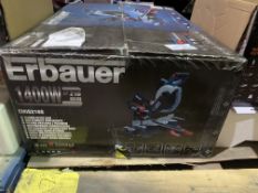 ERBAUER EMIS216S 216MM ELECTRIC DOUBLE-BEVEL SLIDING MITRE SAW 220-240V COMES WITH BOX (UNCHECKED,