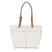 BRAND NEW MICHAEL KORS BEDFORD VANILLA/ACORN MEDIUM TZ POCKET TOTE BAG (2468) -1 RRP £269