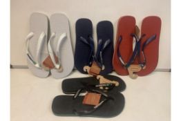 8 X BRAND NEW HAVAIANAS IN VARIOUS STYLES AND SIZES