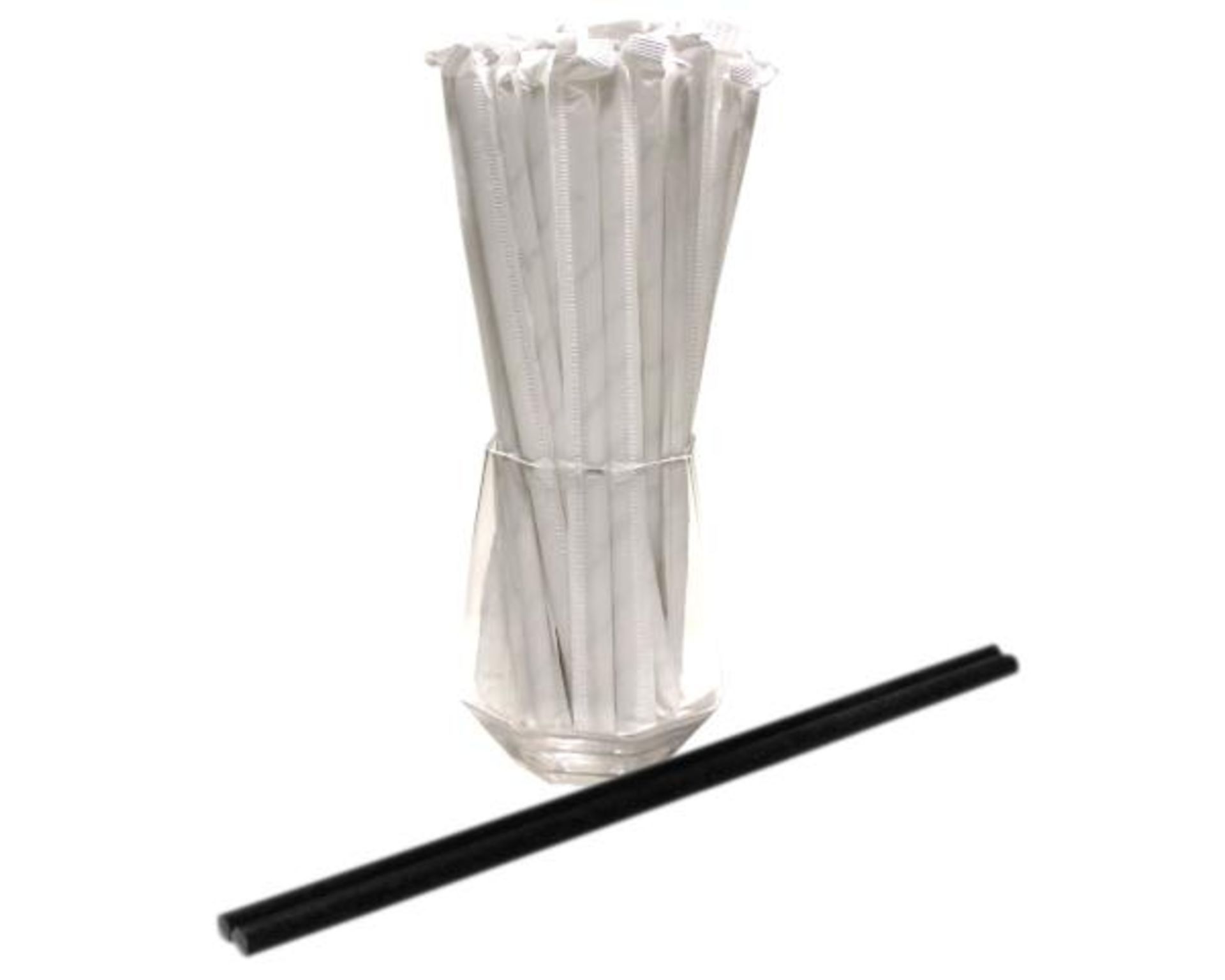 20,000 x NEW SEALED BLACK INDIVIDUALY WRAPPED DRINKING STRAWS IN 2 BOXES