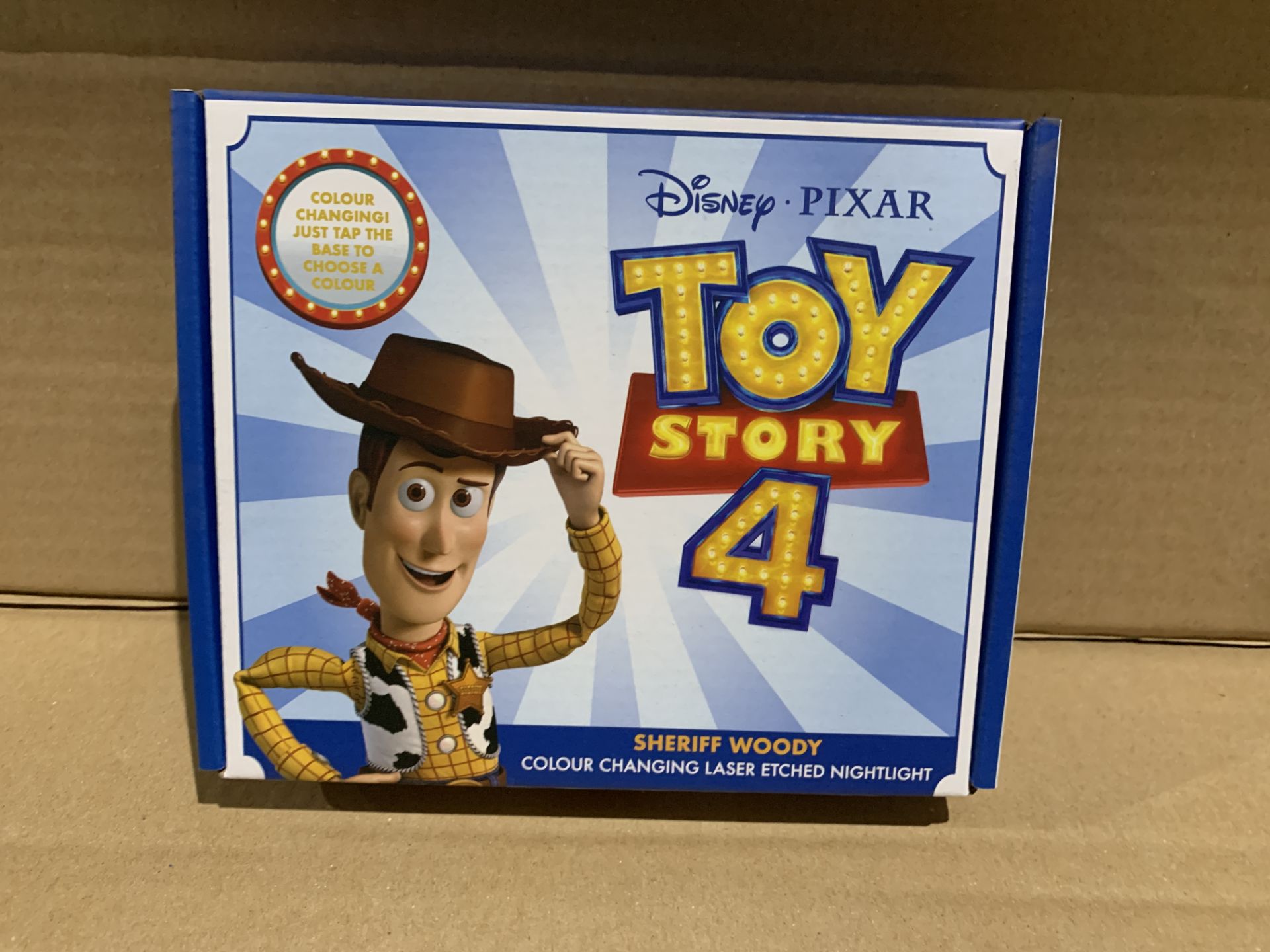 20 X NEW BOXED DISNEY TOY STORY 4 COLOUR CHANGING LASER ETCHED NIGHTLIGHTS