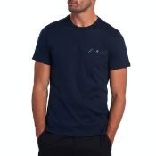 BRAND NEW BARBOUR DURNESS POCKET T SHIRT NAVY XXL (7055) RRP £40