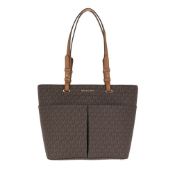 BRAND NEW MICHAEL KORS BEDFORD BROWN/ACORN MEDIUM TZ POCKET TOTE BAG (2475) -3 RRP £279