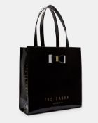 BRAND NEW TED BAKER SOFCON BLACK BOW DETAIL LARGE ICON BAG RRP £50-6 p