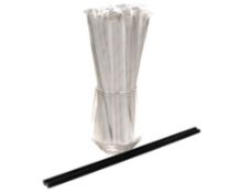20,000 x NEW SEALED BLACK INDIVIDUALY WRAPPED DRINKING STRAWS IN 2 BOXES
