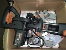 EVOLUTION R185SMS 185MM ELECTRIC SINGLE-BEVEL SLIDING MITRE SAW 240V COMES WITH BOX (UNCHECKED,