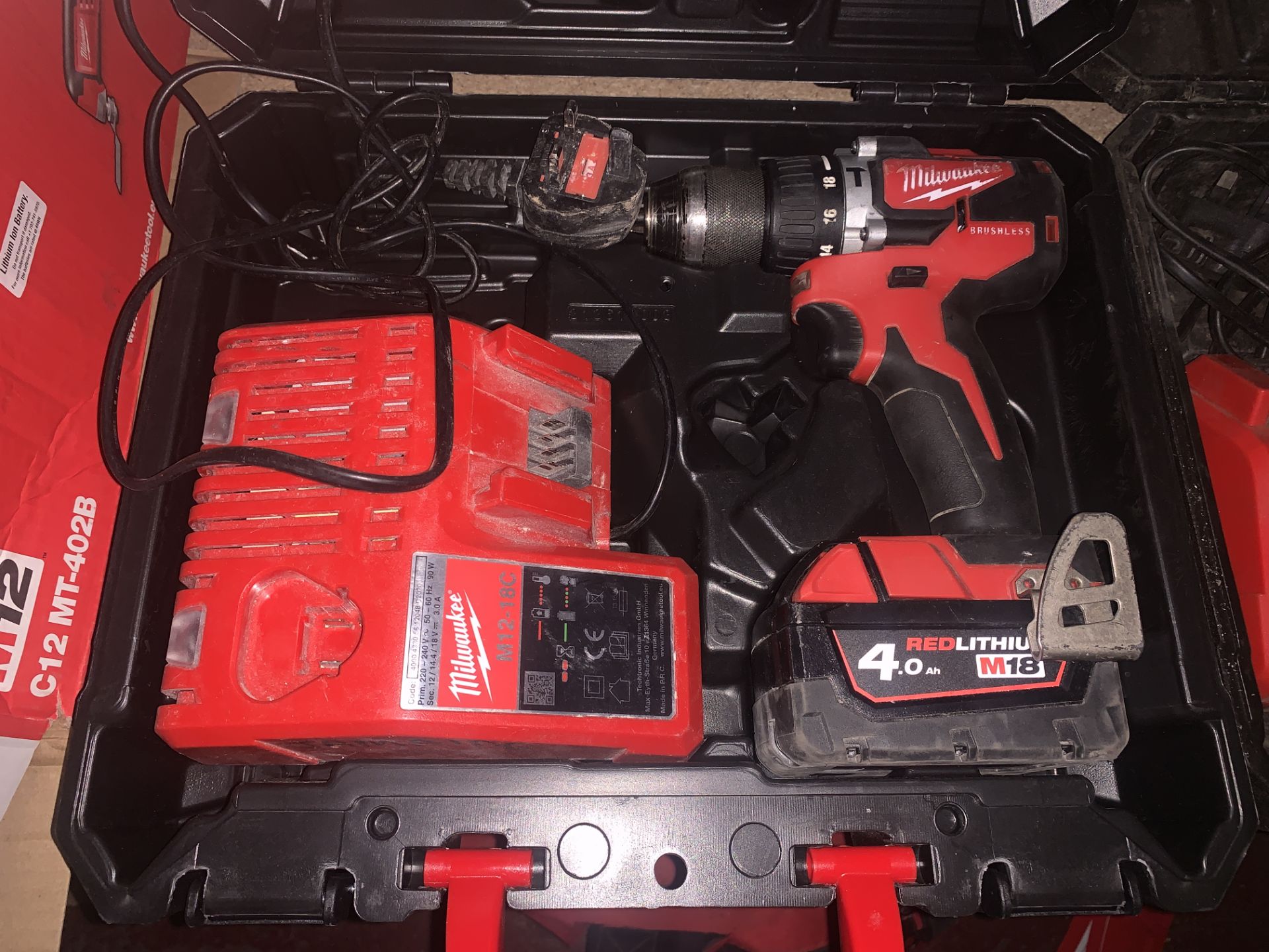 MILWAUKEE M18 CBLPD-402C 18V 4.0AH LI-ION REDLITHIUM BRUSHLESS CORDLESS COMBI DRILL COMES WITH