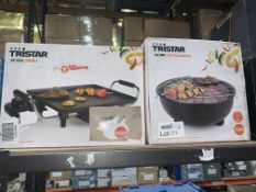 TRISTAR GRIDDLE AND TRISTAR ELECTRIC BBQ