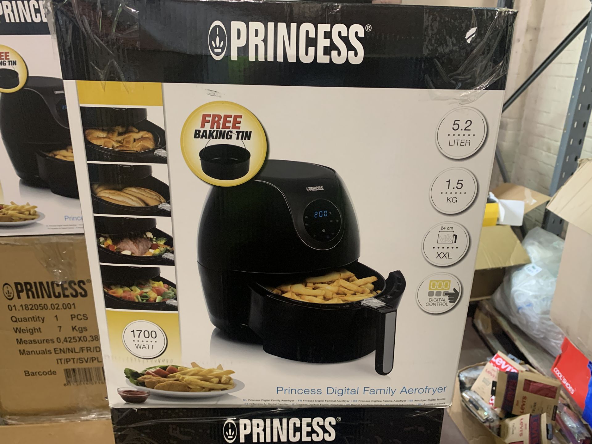 PRINCESS 5.2L XXL DIGITAL FAMILY AEROFRYER