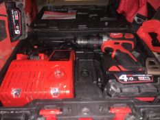 MILWAUKEE M18 BPDN-402C 18V 4.0AH LI-ION REDLITHIUM CORDLESS COMBI DRILL COMES WITH CHARGER AND