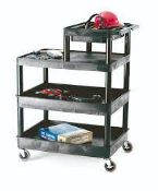 BRAND NEW BLACK PLASTIC SERVICE TROLLEY RRP £500 GI653L