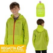 (NO VAT) 24 X BRAND NEW CHILDRENS REGATTA PACK IT JACKJETS WITH CARRY BAG IN VARIOUS SIZES