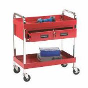BRAND NEW TOOL TROLLEY WITH 2 SHELVES, 2 HANDLES AND 1 DRAWER RRP £200 TCC12Y