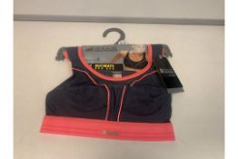 20 X BRAND NEW SHOCK ABSORBER ULTIMATE RUN SPORTS BRAS GREY/CORAL IN VARIOUS SIZES