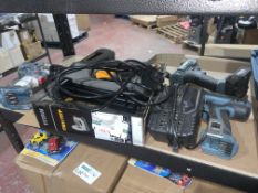 MIXED TOOL LOT INCLUDING ERBAUER COMBI DRIVERS, ERBAUER IMPACT DRIVER AND TITAN NAIL GUN (UNCHECKED,