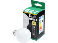 PALLET TO CONTAIN 360 X NEW BOXED DIALL E27 FITTING LED LIGHT BULBS 9.5W=60W