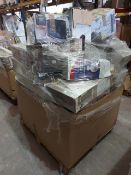 (210) PALLET TO CONTAIN A LARGE QTY OF VARIOUS ITEMS TO INCLUDE: TOASTERS, BLENDERS, FRYERS,