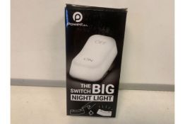 PALLET TO CONTAIN 100 X NEW BOXED POWERFULL THE BIG SWITCH NIGHT LIGHTS. RRP £12.99 EACH