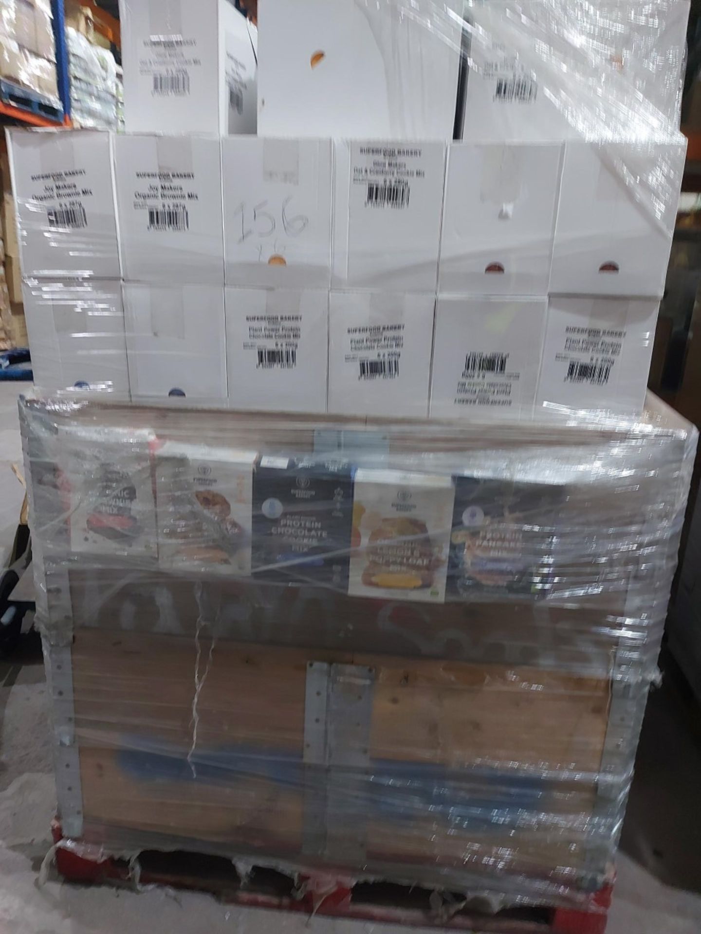 (W2) PALLET TO CONTAIN 156 BOXES OF 6 - SUPERFOOD BAKERY BAKING KITS TO INCLUDE: COOKIE MIX, BROWNIE