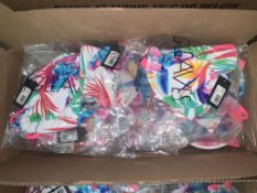 16 X BRAND NEW INDIVIDUALLY PACKAGED FIGLEAVES WHITE TROPICAL BORA BORA UNDERWIRED TAB HALTER BIKINI