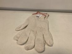 96 X NEW PACKAGED PAIRS OF ANSELL STRINGKNIT HEAVY DUTY WORK GLOVES