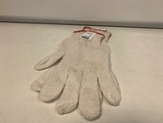 96 X NEW PACKAGED PAIRS OF ANSELL STRINGKNIT HEAVY DUTY WORK GLOVES