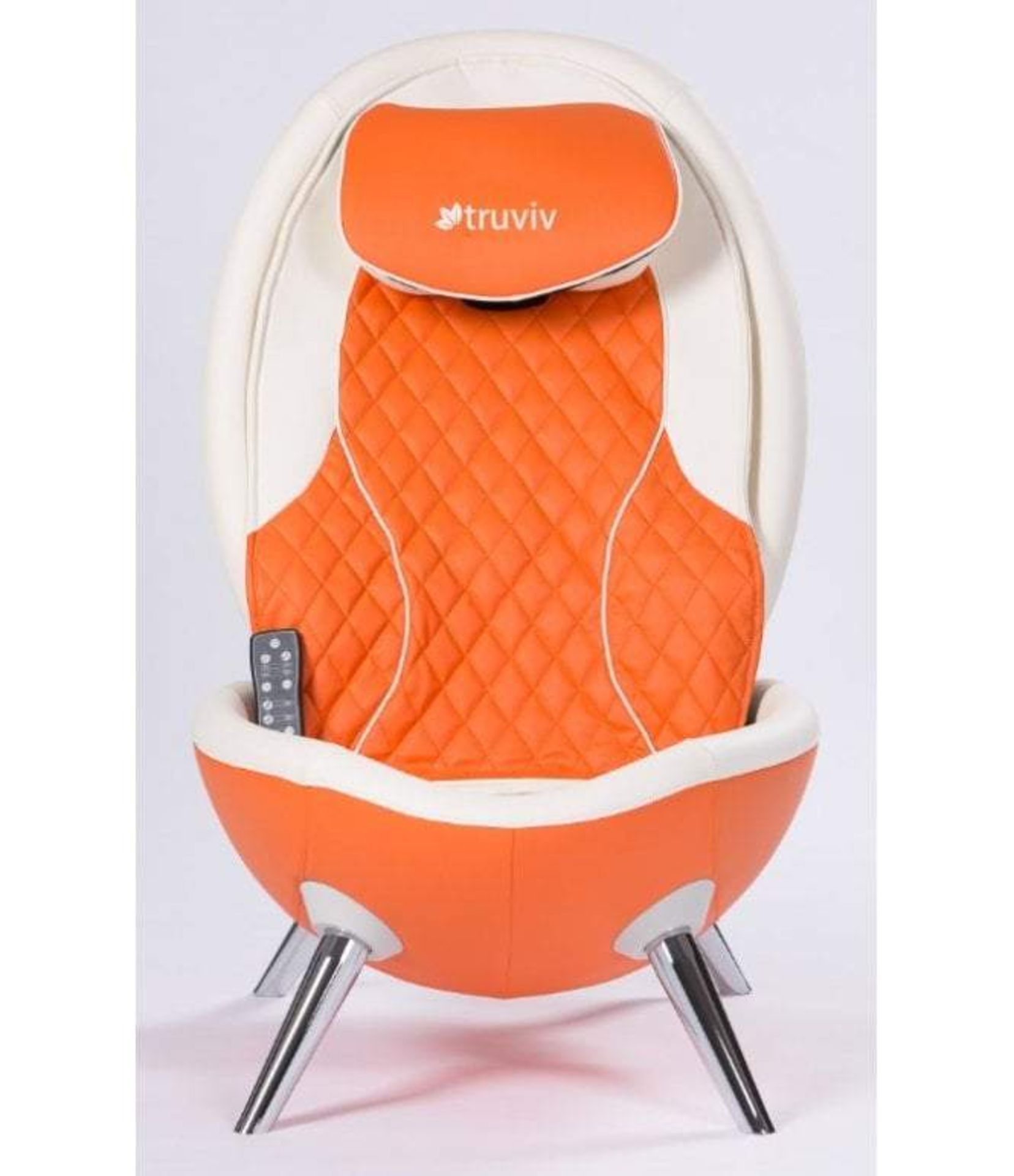 BRAND NEW TRUVIV TRU SHELL LUXURY MASSAGE CHAIR RRP £1999 ORANGE