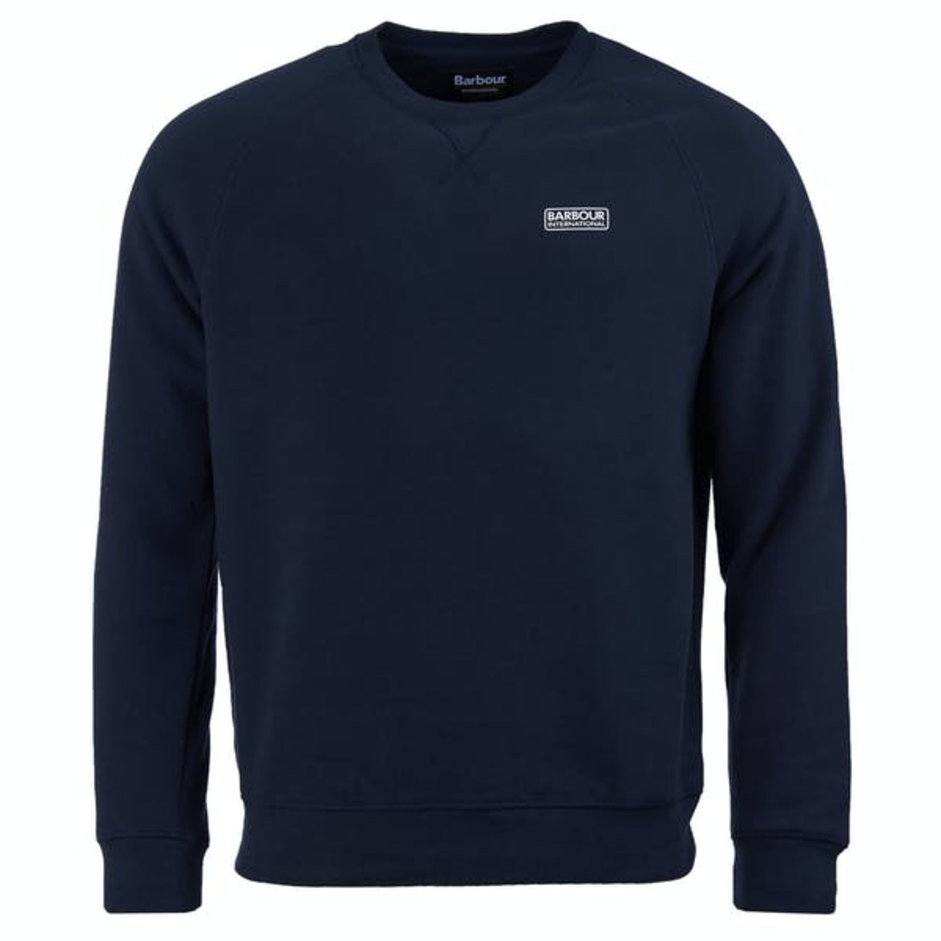 BRAND NEW BARBOUR ESEENTIAL CREW SWEATSHIRT NAVY SIZE MEDIUM (3174) RRP £70