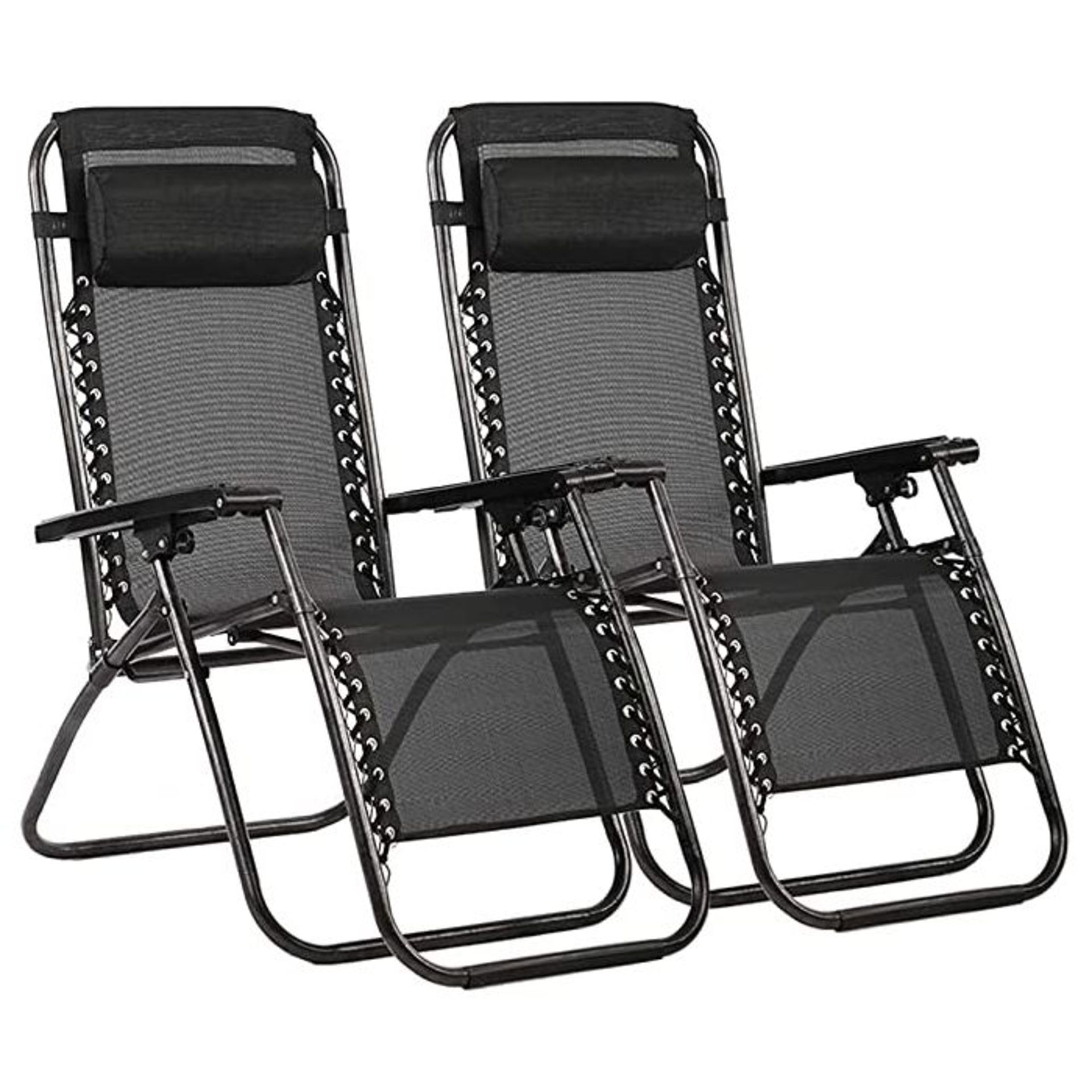 2 X NEW BOXED LUXE HOME & GARDEN ZERO GRAVITY LOUNGER CHAIRS