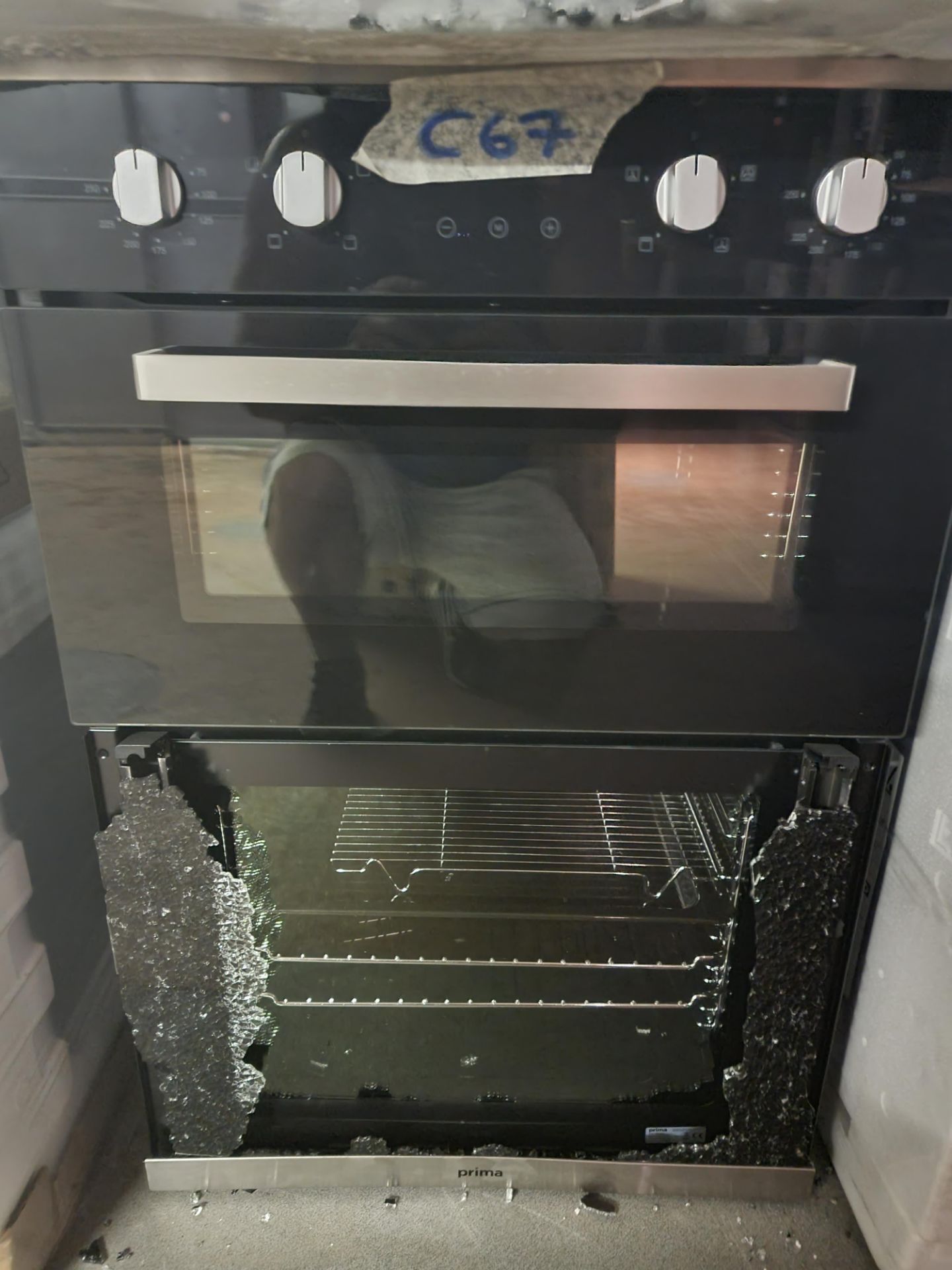 PRIMA+ PRDO302 BI DBL OVEN BGST – EX DEMO/USED/SMASHED GLASS