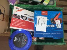 12 PIECE MIXED LOT INCLUDING JUMP LEADS AND 10MTR ADAPTERS