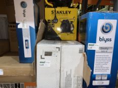 STANLEY TURBO FAN HEATER AND 5L AIR COOLER (UNCHECKED, UNTESTED)
