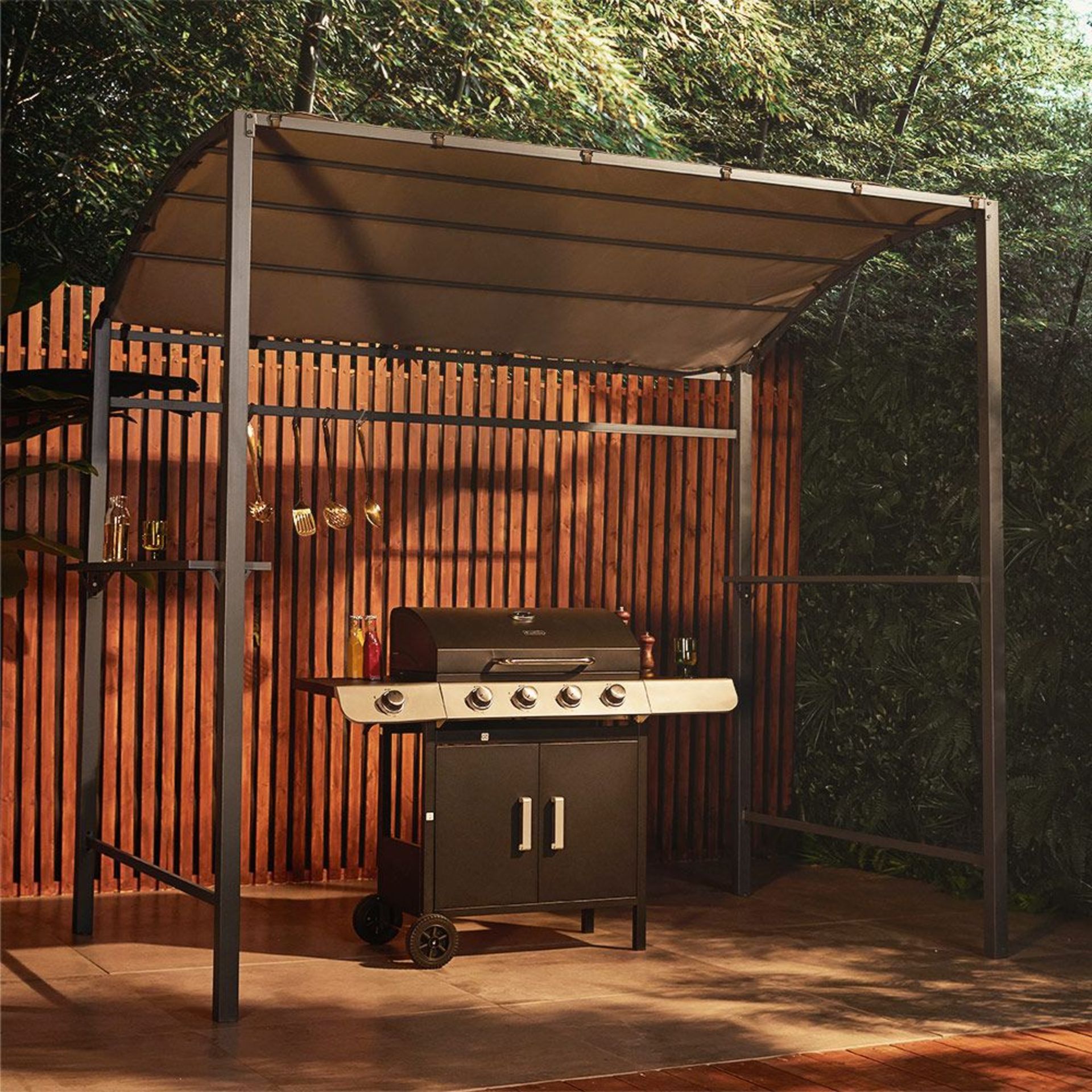 Luxury Barbecue Canopy. Never let another rain-shower ruin your barbecue plans again with the Luxury