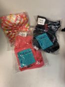 160 X BRAND NEW ASSORTED BEACH SWIM BOTTOMS/TOPS IN VARIOUS STYLES AND SIZES