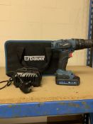 ERBAUER EBCD18LI-2 18V 2.0AH LI-ION EXT CORDLESS COMBI DRILL COMES WITH BATTERY, CHARGER AND CARRY