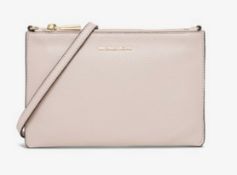 BRAND NEW MICHAEL KORS CROSSBODIES SOFT PINK LARGE DOUBLE POUCH CROSSBODY BAG (6903) RRP £189 B-2