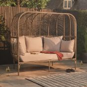 2-Seater Chevron Chair Pod. RRP £1,199. Like two peas in a pod, get comfy on this 2-seater garden