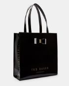 BRAND NEW TED BAKER SOFCON BLACK BOW DETAIL LARGE ICON BAG RRP £50-2 p