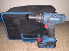 ERBAUER EBCD18LI-2 18V 2.0AH LI-ION EXT CORDLESS COMBI DRILL COMES WITH 2 BATTERIES, CHARGER AND