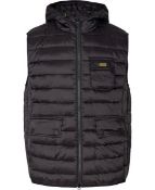 BRAND NEW BARBOUR BLACK OUSTEN HOODED GILLET SIZE XL (8063) RRP £139