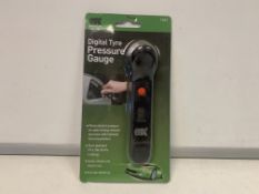 144 X NEW PACKAGED AUTOCARE DIGITAL TYRE PRESSURE GAUGES. MEASURES TYRE PRESSURE FOR SAFER DRIVIN,