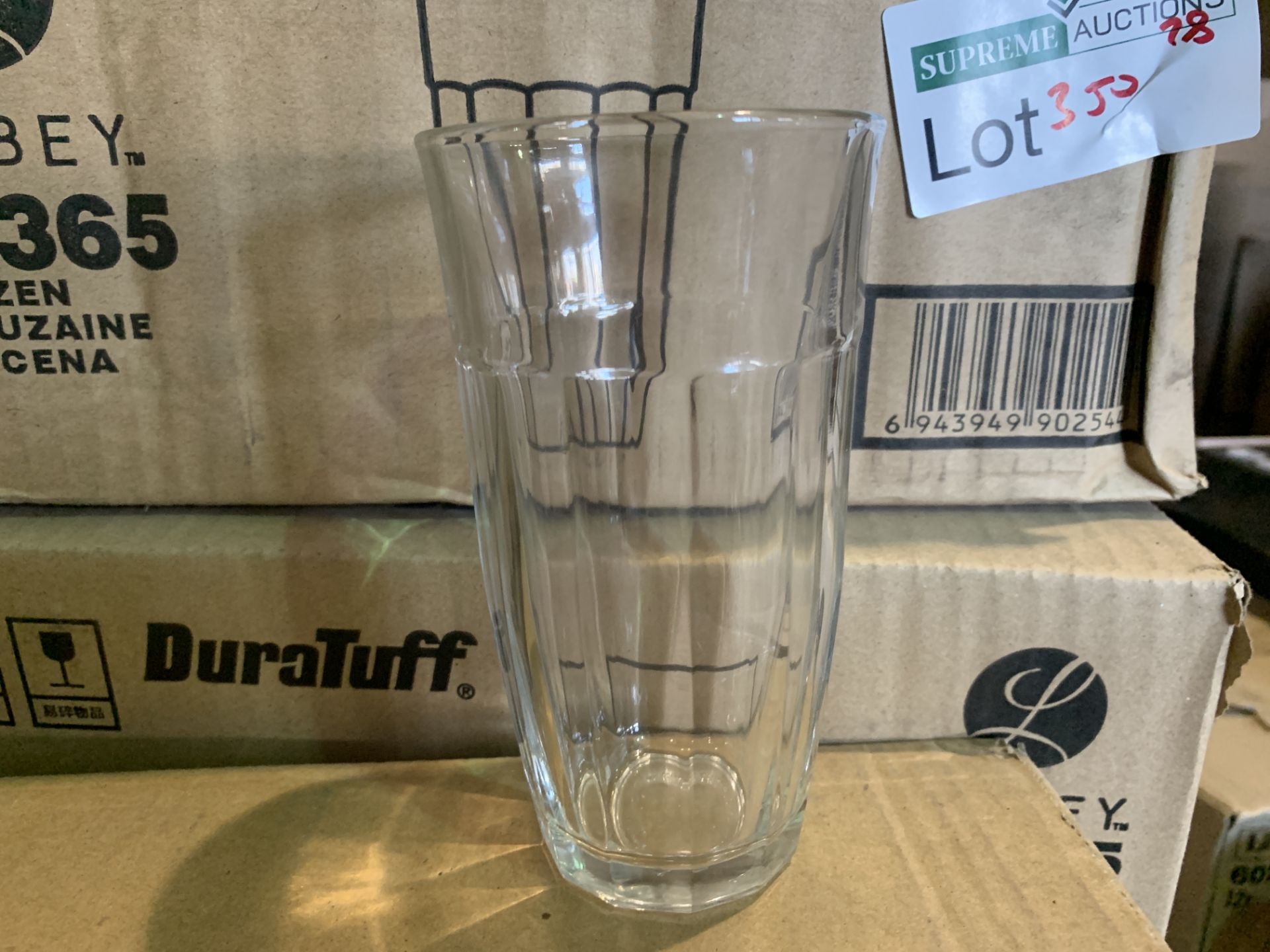 7 X BRAND NEW PACKS OF 12 LIBBEY DURATUFF PICCADILLY 355ML GLASSES